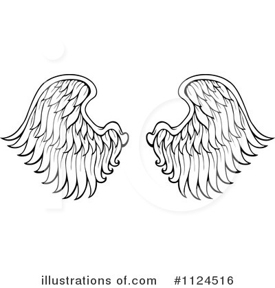 Royalty-Free (RF) Wings Clipart Illustration by visekart - Stock Sample #1124516