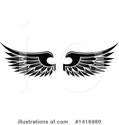 Royalty-Free (RF) Wings Clipart Illustration by Vector Tradition SM - Stock Sample #1416980