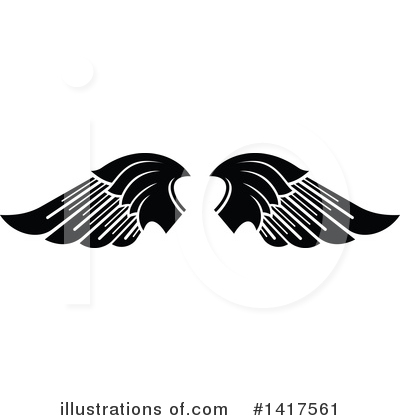 Royalty-Free (RF) Wings Clipart Illustration by Vector Tradition SM - Stock Sample #1417561