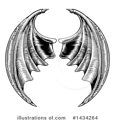 Flying Bat Clipart #1434264 by AtStockIllustration