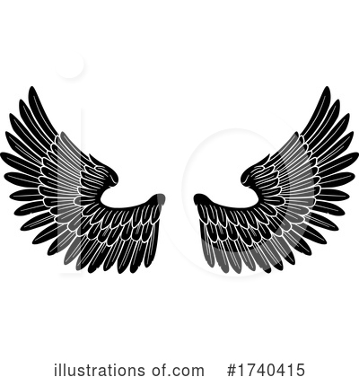 Royalty-Free (RF) Wings Clipart Illustration by AtStockIllustration - Stock Sample #1740415