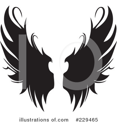 Royalty-Free (RF) Wings Clipart Illustration by BestVector - Stock Sample #229465