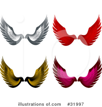 Royalty-Free (RF) Wings Clipart Illustration by elaineitalia - Stock Sample #31997