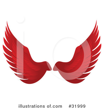 Royalty-Free (RF) Wings Clipart Illustration by elaineitalia - Stock Sample #31999