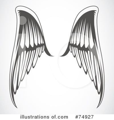 Royalty-Free (RF) Wings Clipart Illustration by BestVector - Stock Sample #74927