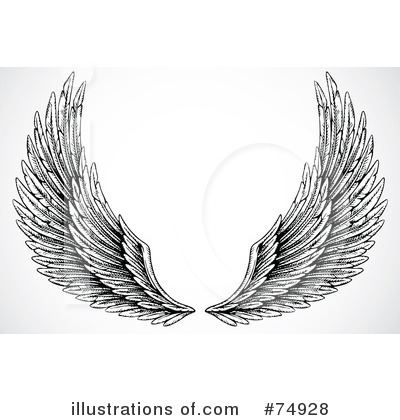 Royalty-Free (RF) Wings Clipart Illustration by BestVector - Stock Sample #74928