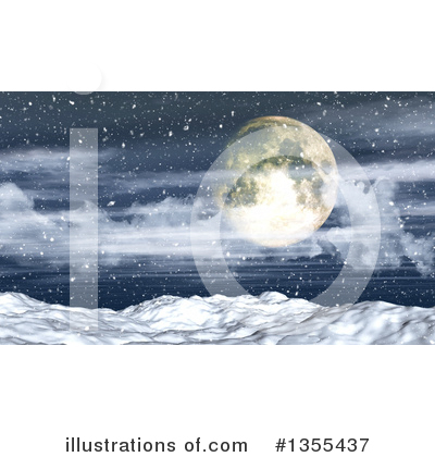 Winter Landscape Clipart #1355437 by KJ Pargeter