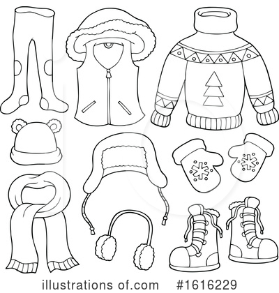 Royalty-Free (RF) Winter Clothes Clipart Illustration by visekart - Stock Sample #1616229