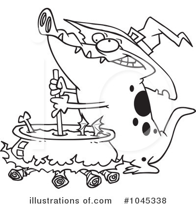 Royalty-Free (RF) Witch Clipart Illustration by toonaday - Stock Sample #1045338