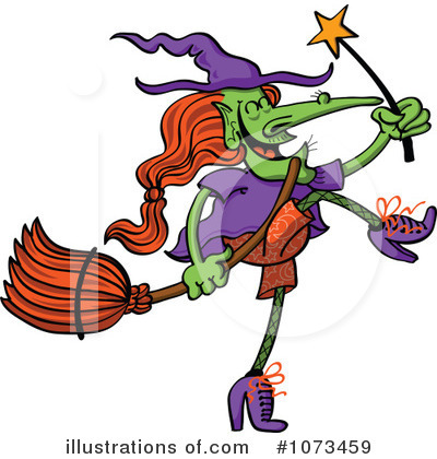 Royalty-Free (RF) Witch Clipart Illustration by Zooco - Stock Sample #1073459