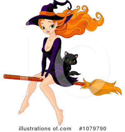 Royalty-Free (RF) Witch Clipart Illustration by Pushkin - Stock Sample #1079790