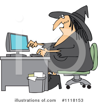 Royalty-Free (RF) Witch Clipart Illustration by djart - Stock Sample #1118153
