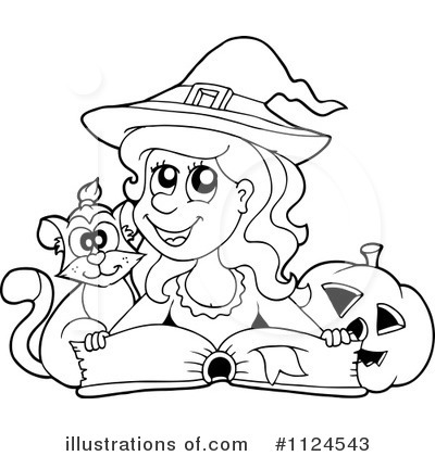 Royalty-Free (RF) Witch Clipart Illustration by visekart - Stock Sample #1124543