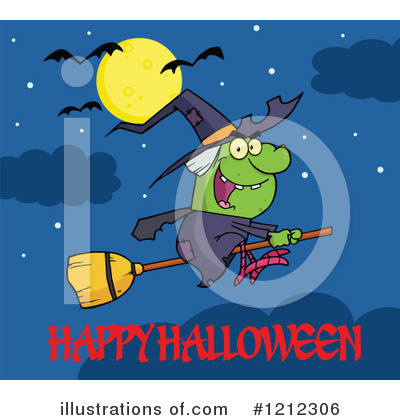 Royalty-Free (RF) Witch Clipart Illustration by Hit Toon - Stock Sample #1212306