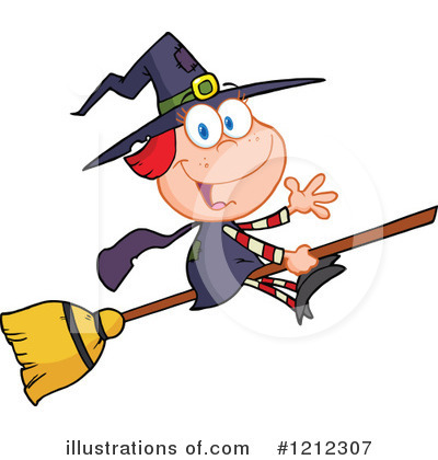 Royalty-Free (RF) Witch Clipart Illustration by Hit Toon - Stock Sample #1212307