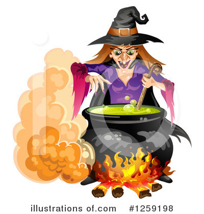 Royalty-Free (RF) Witch Clipart Illustration by merlinul - Stock Sample #1259198