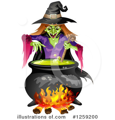 Royalty-Free (RF) Witch Clipart Illustration by merlinul - Stock Sample #1259200