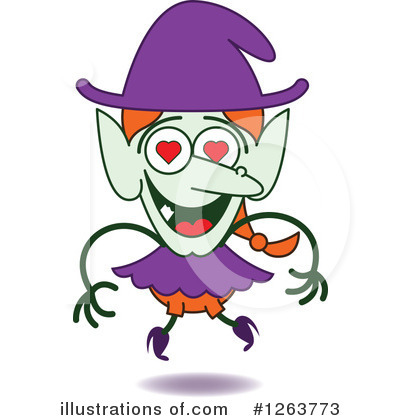 Royalty-Free (RF) Witch Clipart Illustration by Zooco - Stock Sample #1263773