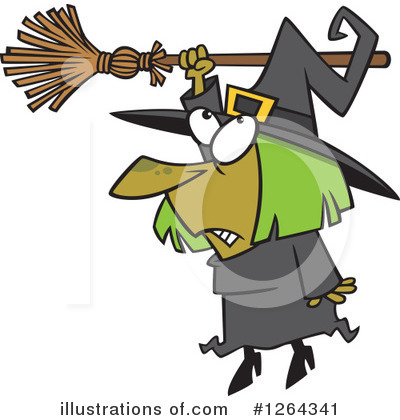 Royalty-Free (RF) Witch Clipart Illustration by toonaday - Stock Sample #1264341