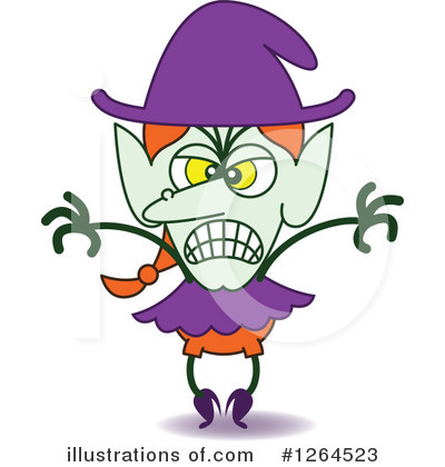 Royalty-Free (RF) Witch Clipart Illustration by Zooco - Stock Sample #1264523