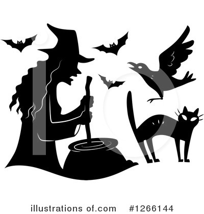 Witch Cat Clipart #1266144 by BNP Design Studio