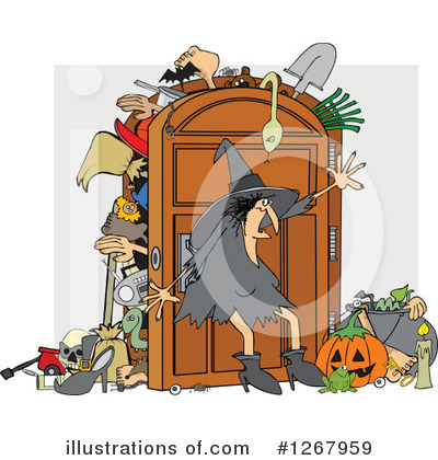 Royalty-Free (RF) Witch Clipart Illustration by djart - Stock Sample #1267959