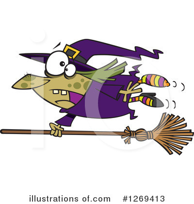Royalty-Free (RF) Witch Clipart Illustration by toonaday - Stock Sample #1269413