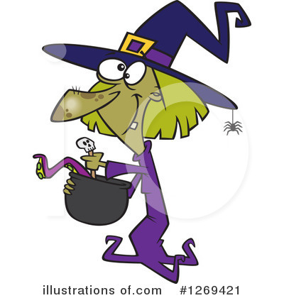 Royalty-Free (RF) Witch Clipart Illustration by toonaday - Stock Sample #1269421