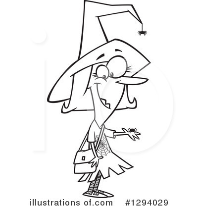 Royalty-Free (RF) Witch Clipart Illustration by toonaday - Stock Sample #1294029