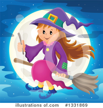 Royalty-Free (RF) Witch Clipart Illustration by visekart - Stock Sample #1331869