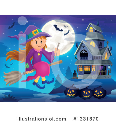 Royalty-Free (RF) Witch Clipart Illustration by visekart - Stock Sample #1331870