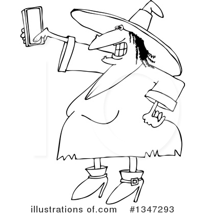 Royalty-Free (RF) Witch Clipart Illustration by djart - Stock Sample #1347293