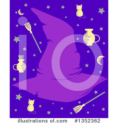Witch Hat Clipart #1352362 by BNP Design Studio