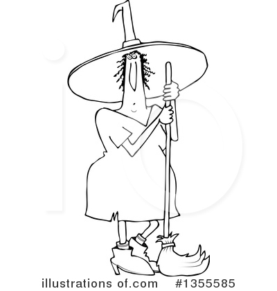 Royalty-Free (RF) Witch Clipart Illustration by djart - Stock Sample #1355585