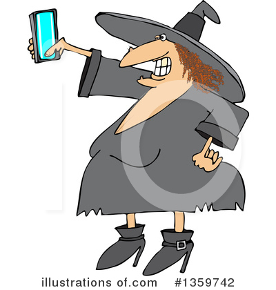 Royalty-Free (RF) Witch Clipart Illustration by djart - Stock Sample #1359742