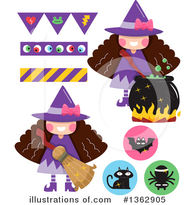 Witch Cat Clipart #1362905 by BNP Design Studio