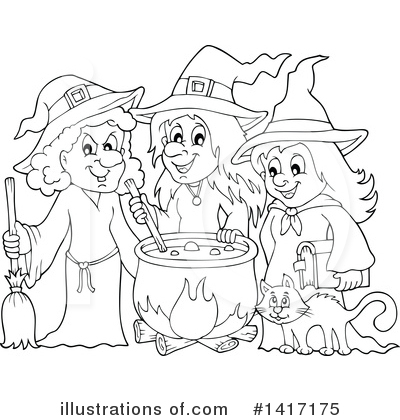 Royalty-Free (RF) Witch Clipart Illustration by visekart - Stock Sample #1417175