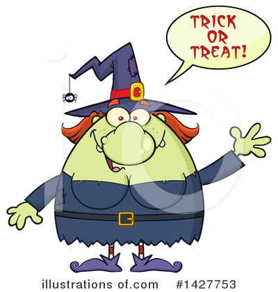 Royalty-Free (RF) Witch Clipart Illustration by Hit Toon - Stock Sample #1427753