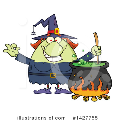 Royalty-Free (RF) Witch Clipart Illustration by Hit Toon - Stock Sample #1427755