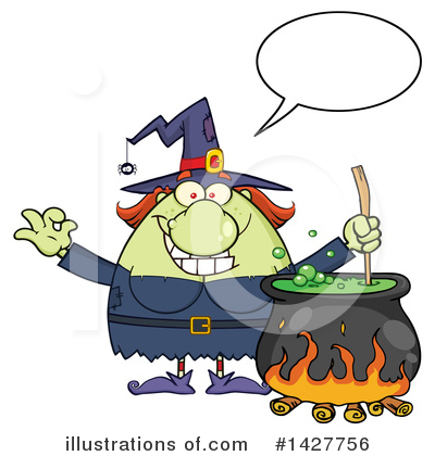 Royalty-Free (RF) Witch Clipart Illustration by Hit Toon - Stock Sample #1427756