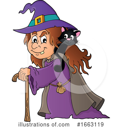 Witch Cat Clipart #1663119 by visekart