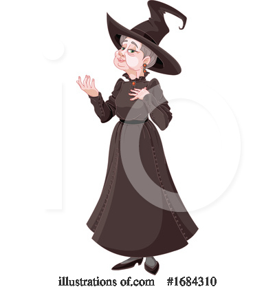 Royalty-Free (RF) Witch Clipart Illustration by Pushkin - Stock Sample #1684310