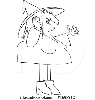 Royalty-Free (RF) Witch Clipart Illustration by djart - Stock Sample #1698712