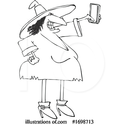 Royalty-Free (RF) Witch Clipart Illustration by djart - Stock Sample #1698713
