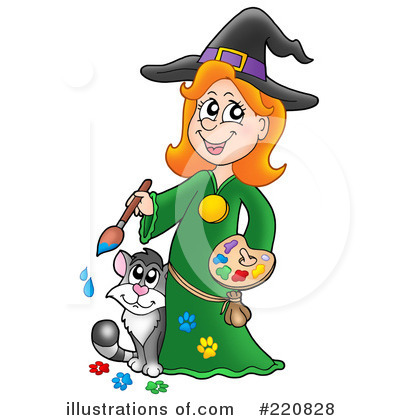 Royalty-Free (RF) Witch Clipart Illustration by visekart - Stock Sample #220828