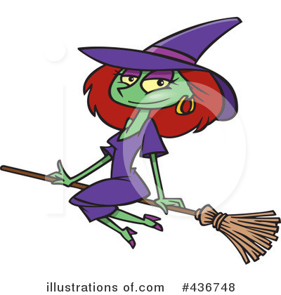 Royalty-Free (RF) Witch Clipart Illustration by toonaday - Stock Sample #436748