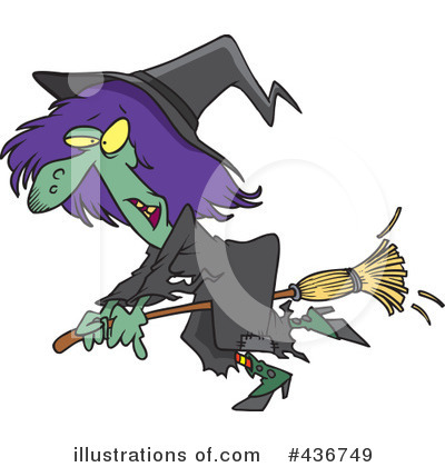 Royalty-Free (RF) Witch Clipart Illustration by toonaday - Stock Sample #436749