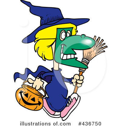 Royalty-Free (RF) Witch Clipart Illustration by toonaday - Stock Sample #436750