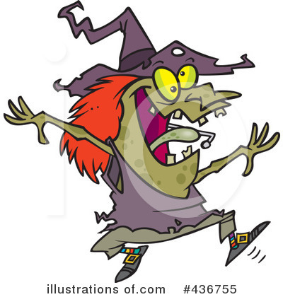 Royalty-Free (RF) Witch Clipart Illustration by toonaday - Stock Sample #436755