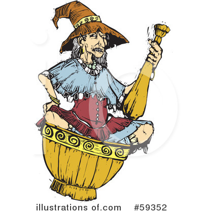 Royalty-Free (RF) Witch Clipart Illustration by xunantunich - Stock Sample #59352